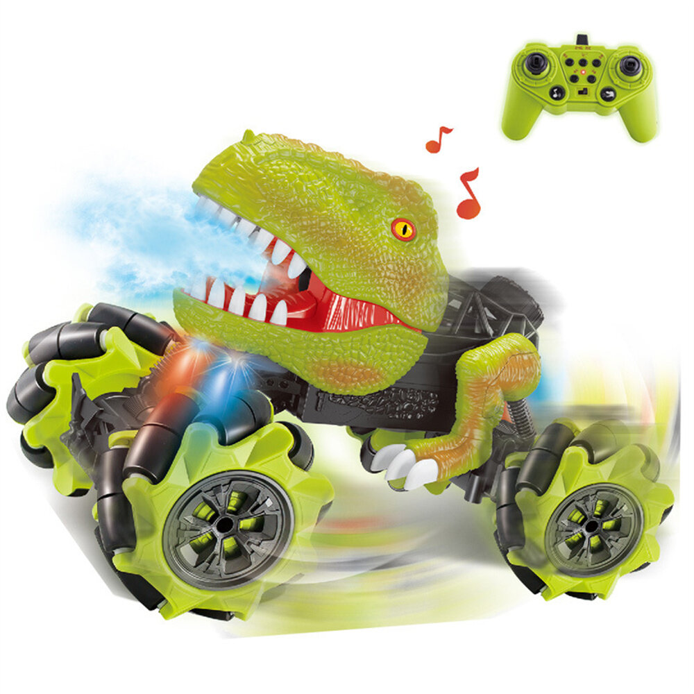 

RC Stunt Car 1/16 2.4G 13CH Dinosaur Remote Control Toys Lighting Music Spary Horizontal Drift Vehicles Models