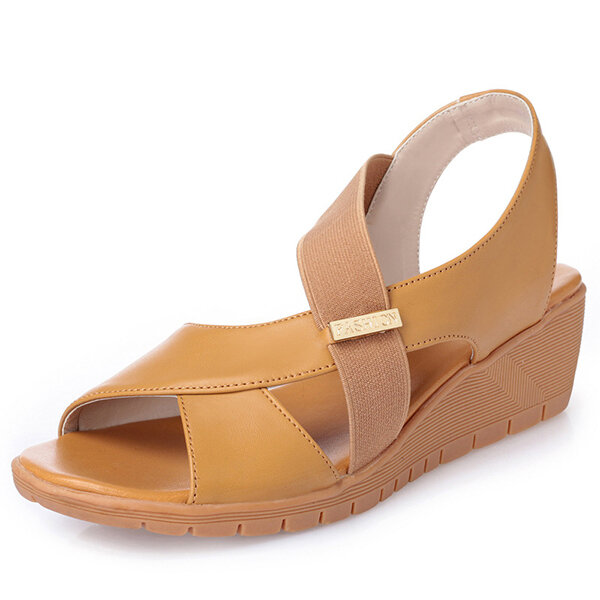 51% OFF on Large Size Wedge Casual Fish Mouth Sandals