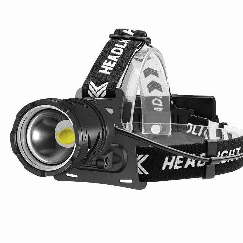 XHP70 Bright LED Headlamp Long-Range Rechargeable Adjustable Focus Outdoor Headlight Head Light