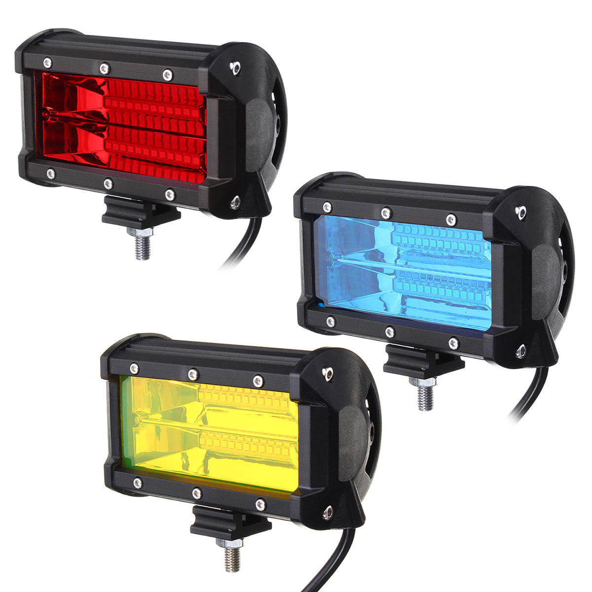 5Inch 48W 24 LED Work Light Bar Flood Beam Lamp for Car SUV Boat Driving Offroad ATV