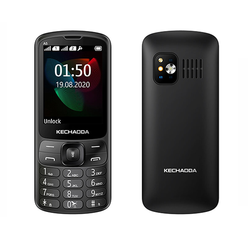 

KECHAODA A5 2.4 inch 1800mAh FM Radio GPS Camera Highlight Torch Dual SIM Card Dual Standby Bar Feature Phone