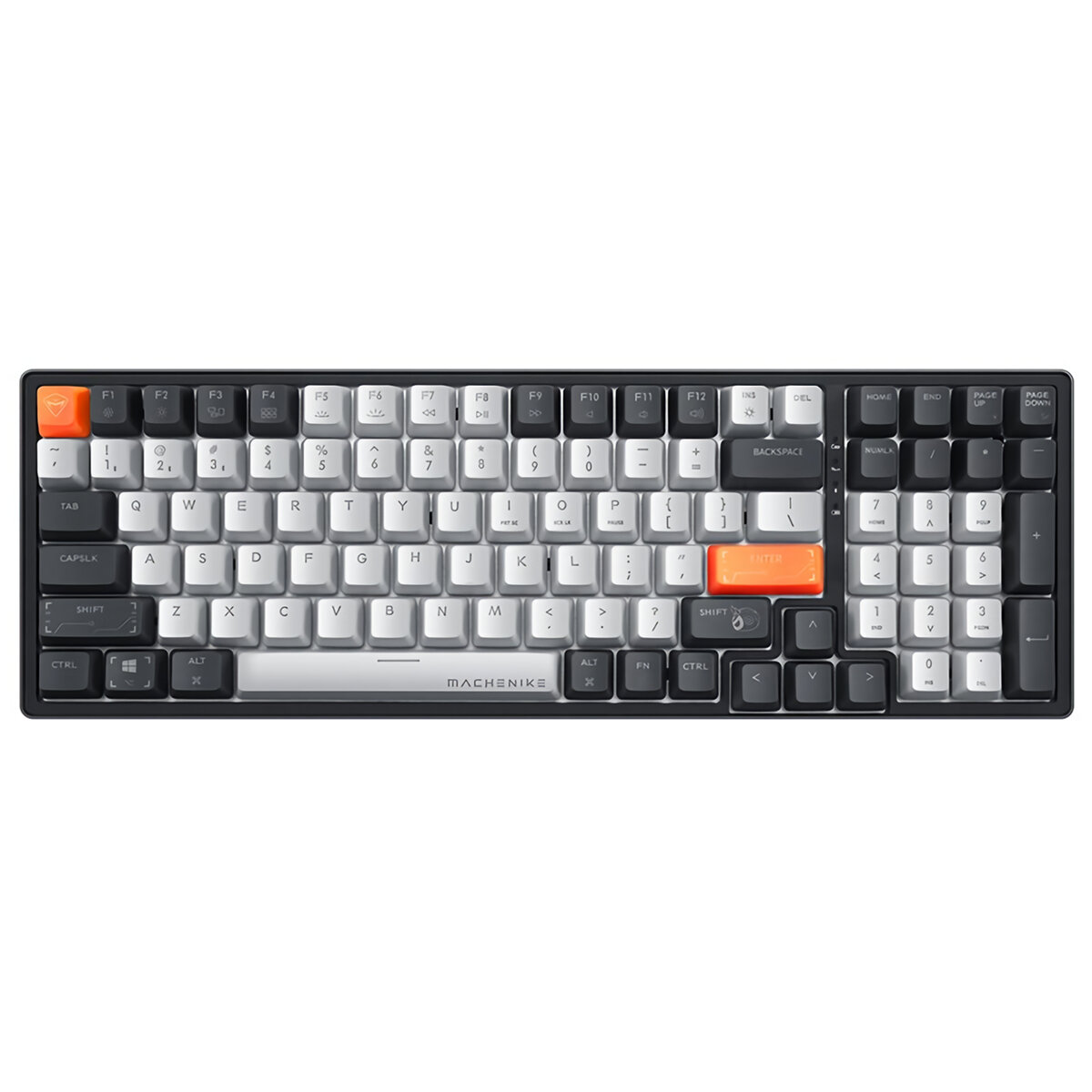 MACHENIKE K600 Mechanical Gaming Keyboard Dual Mode Type-C Wired bluetooth5.0 100 Keys Translucent A