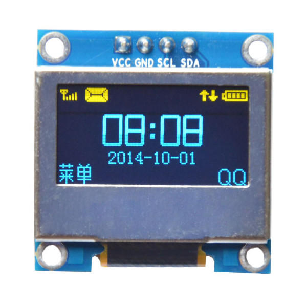 096 Inch 4Pin Blue Yellow IIC I2C OLED Display With Screen Protection Cover Geekcreit for Arduino products that work