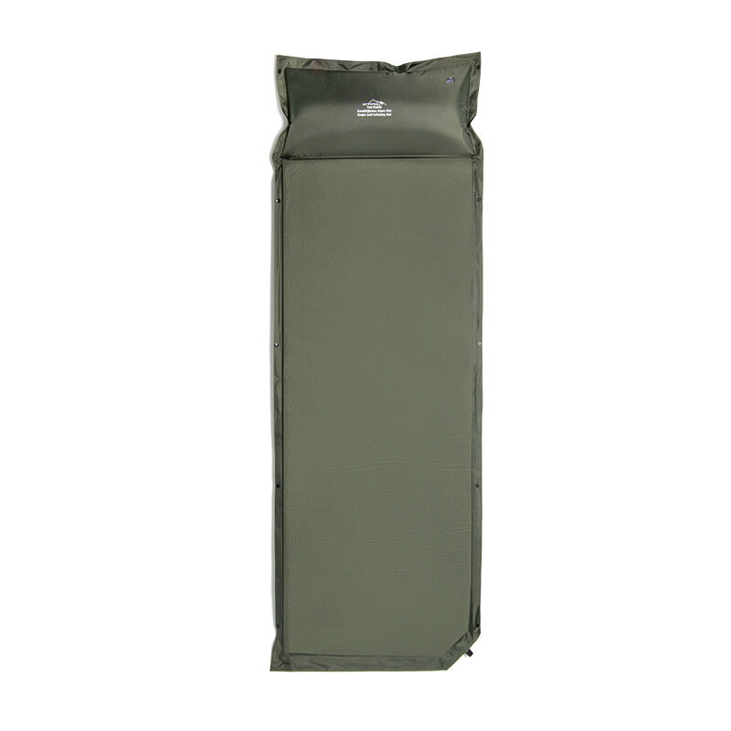 وسادة نوم أوتوماتيكية قابلة للنفخ للمخيم مفرد شخص قابلة للطي خفيفة الوزن محمولة على شكل خيمة هوائية للسفر والتخييم في الهواء الطلق