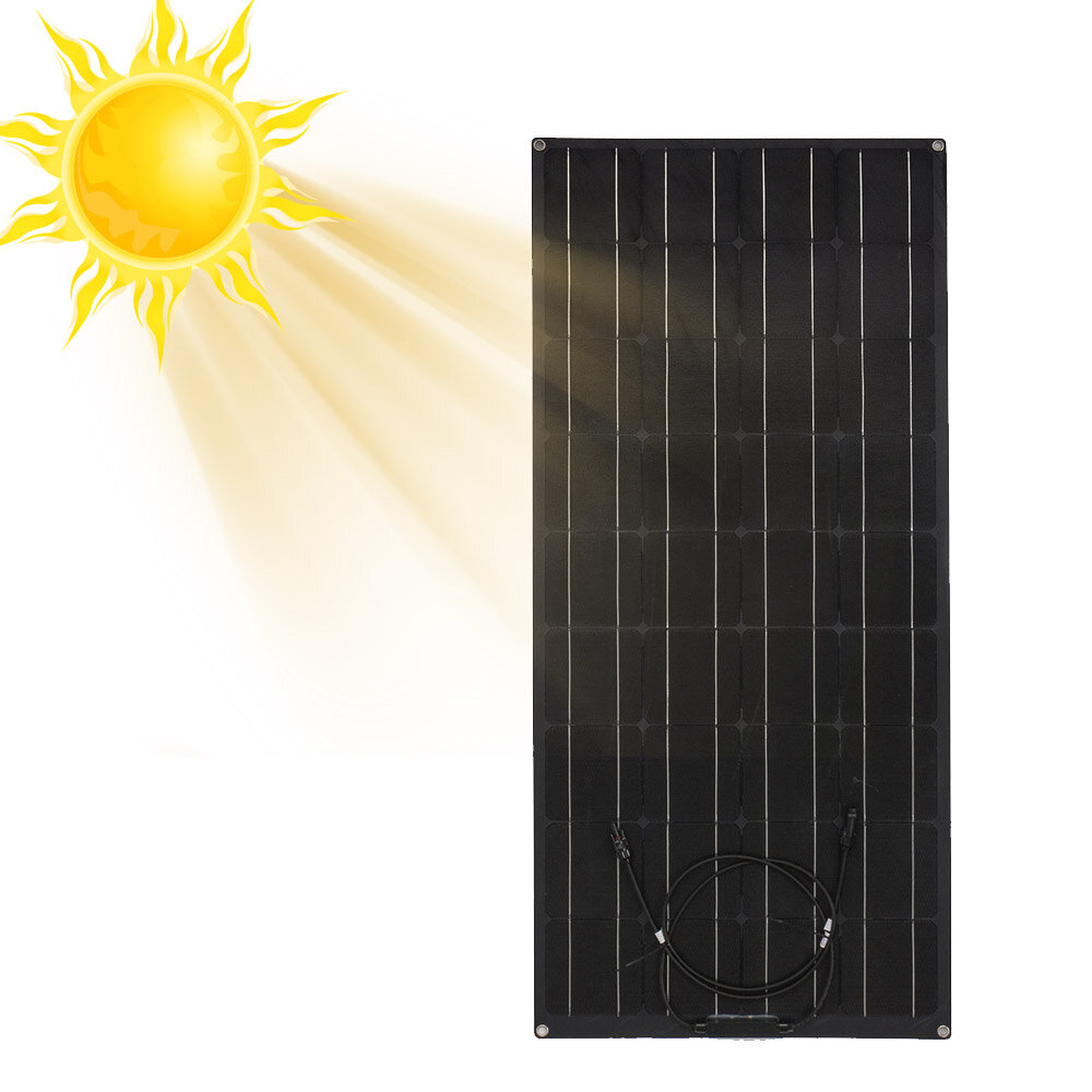 100 واط لوحة شمسية طاقة محمولة LED ضوء شاحن خلية شمسية عالية الكفاءة القوة مولد التخييم سيارة قارب المنزل
