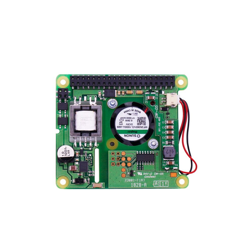 

Yahboom Ethernet POE Power Supply Module Board POE HAT Extension Board with Cooling Fan for Raspberry Pi 4B/3B+