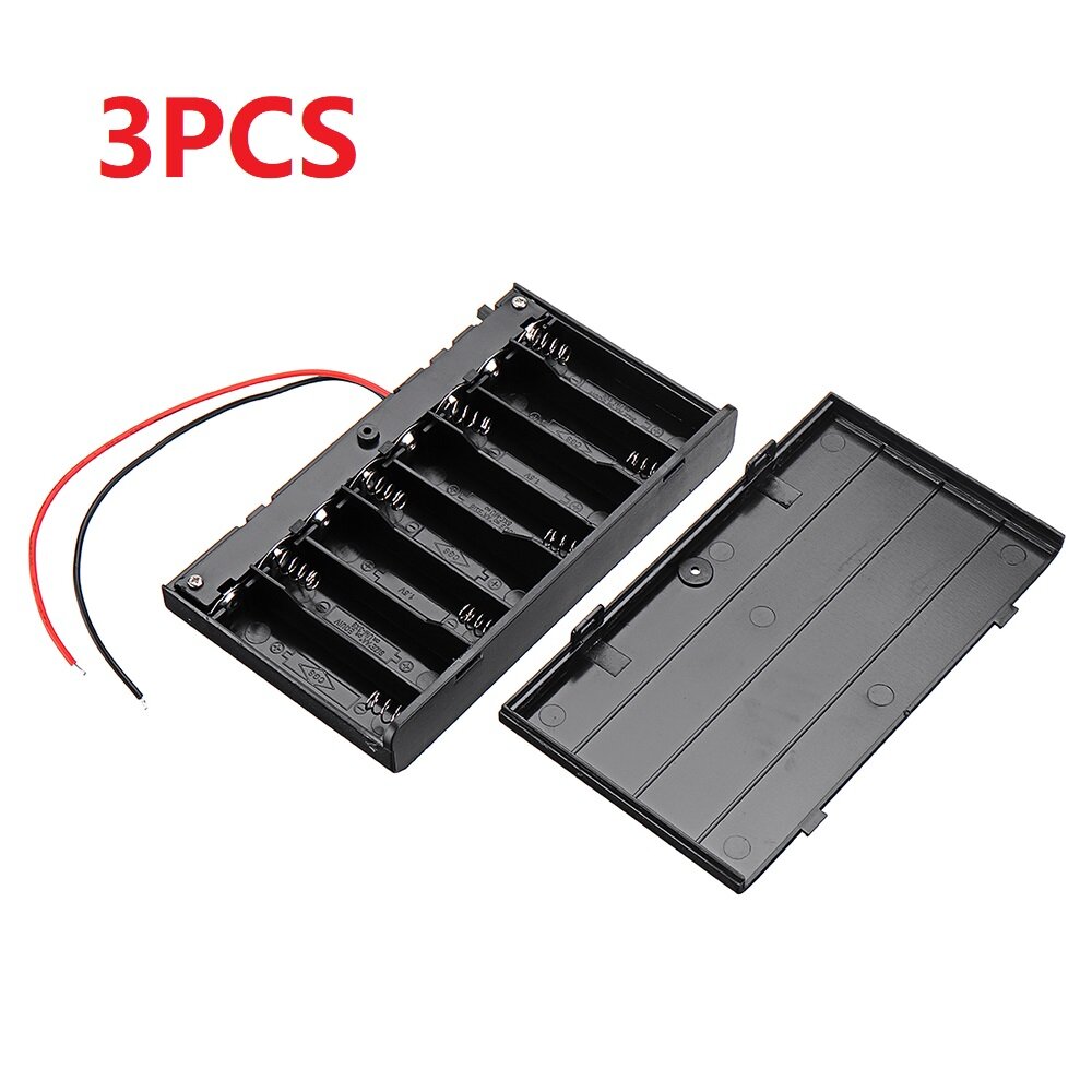 3PCS 8 Slots AA Battery Box Battery Holder Board with Switch for 8xAA Batteries DIY kit Case