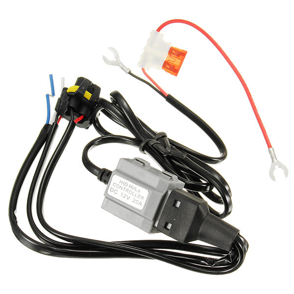 DC 12V 20A Motor Xenon Lamp HID Controller Hoge / Laag Light Stabilizer Harness Bedrading
