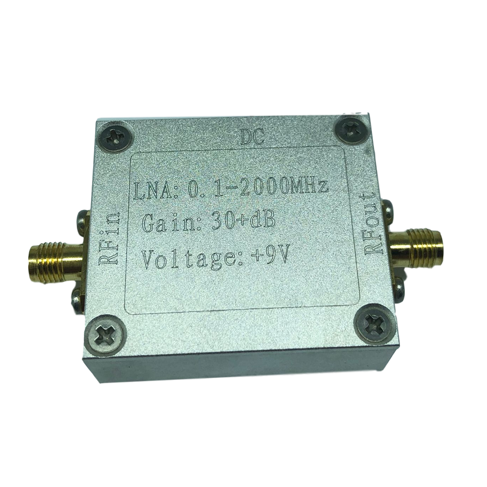 

RF Wideband Low Noise Amplifier 0.1-2000MHz Gain 32dB High Frequency Amplifier with Shell