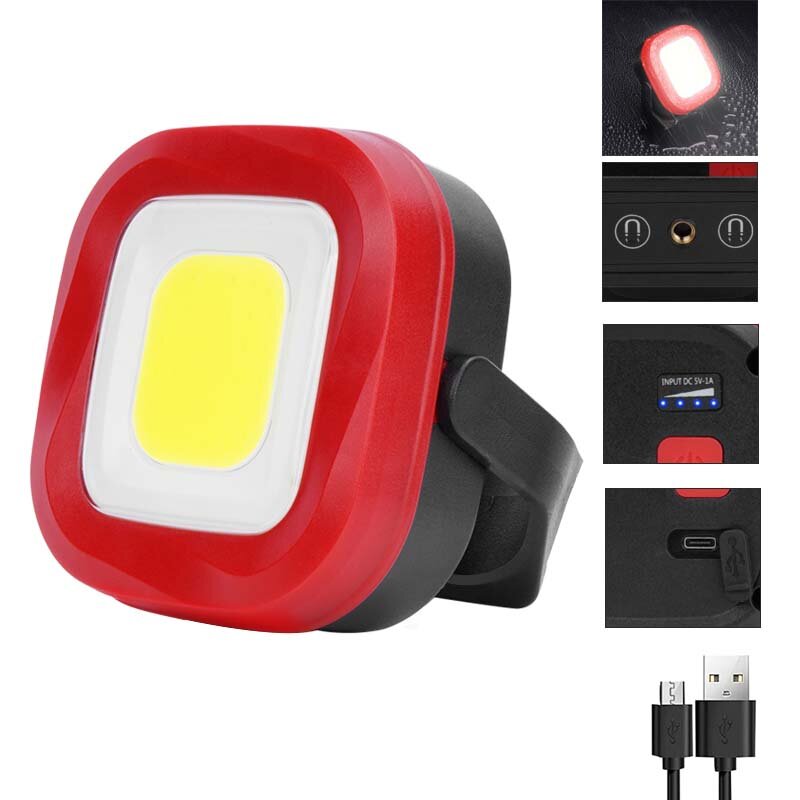 G36 COB 1000LM LED Work Light Portable Magnetic Flashlight Inspection Light Type-C Rechargeable Lamp For Car Repair Camp