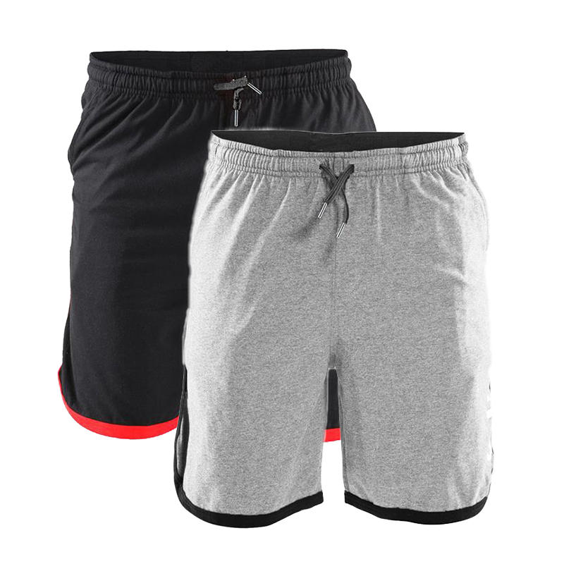 Y-280 Summer Men Gyms Workout Elastic Waist Cotton Shorts with Pockets Athletic Shorts Jersey Shorts