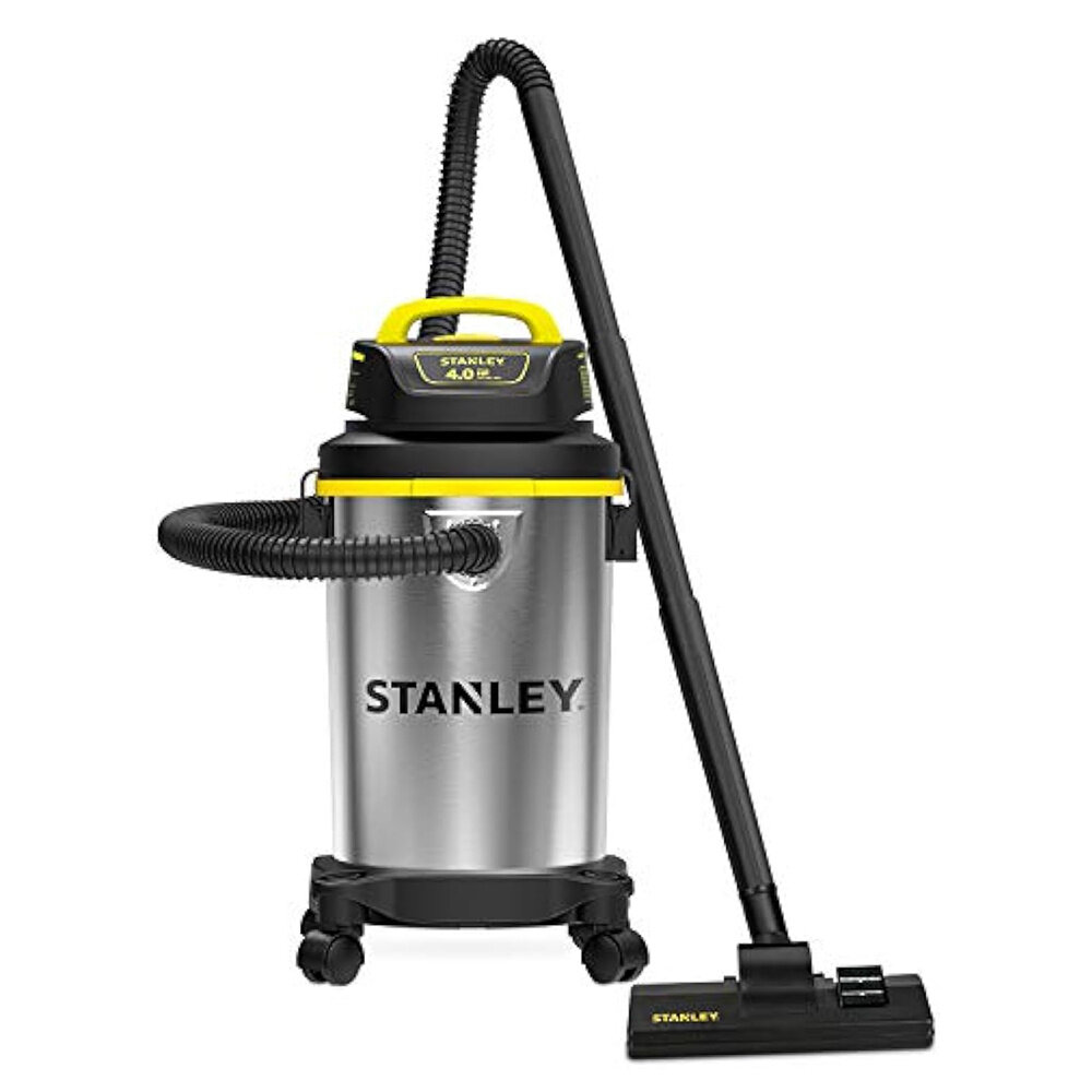 [US Direct] 3-in-1 Wet Dry Vacuum Cleaner4 Gallon, 4 Peak HP, Stainless Steel Tank with Top Handle Shop Vacuum Cleaner