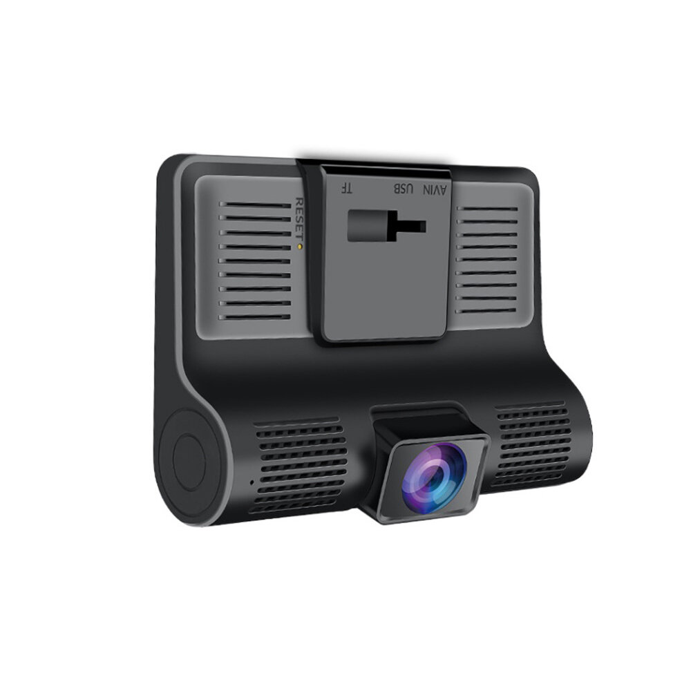 E-ACE4.0インチ3カメラレンズカーDVR1080PHDダッシュカメラサポートリアビューカメラビデオレコーダー170度広角暗視ダッシュカム