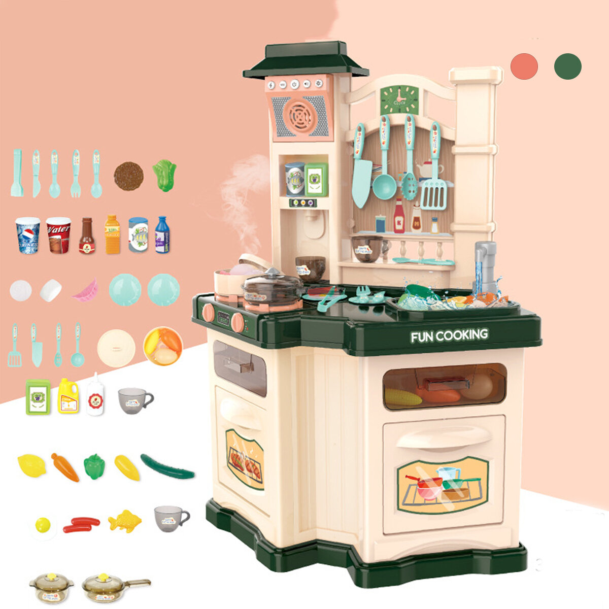 Keuken Plastic speelgoed Keuken Grote keuken Kooksimulatie Speel educatief speelgoed voor babymeisje