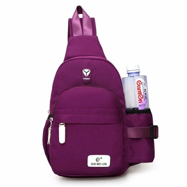 Women nylon large capacity daily crossbody bag waterproof durable chest bag shoulder bag