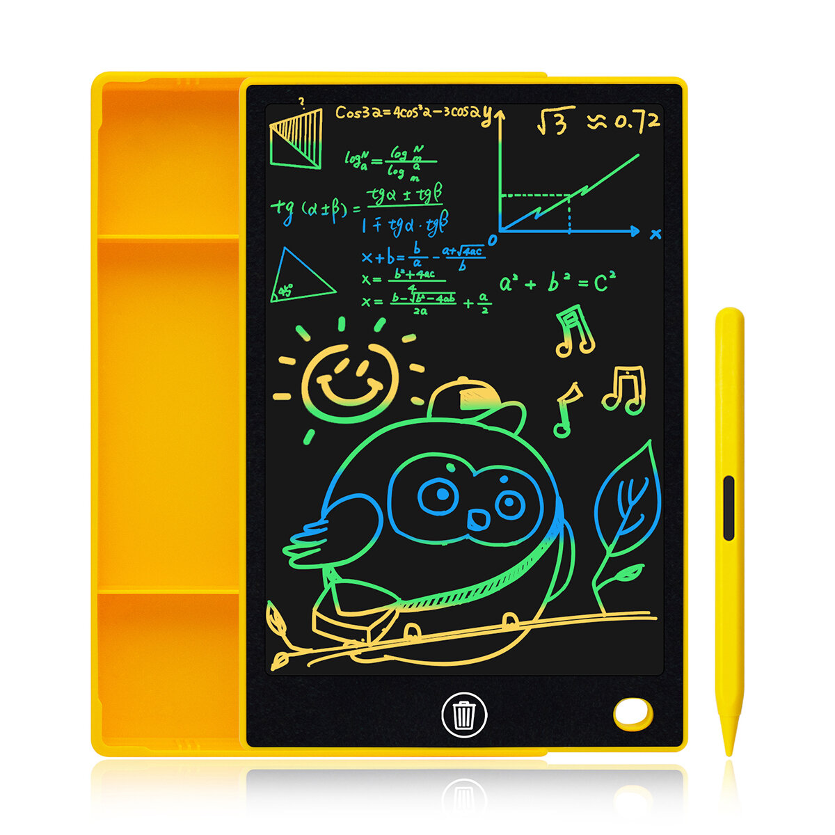 NUSITE 085C 8.5 Inch LCD Writing Tablet Colorful Multi-function 2 in 1 Pencil Box Drawing Doodle Board for Kids Students