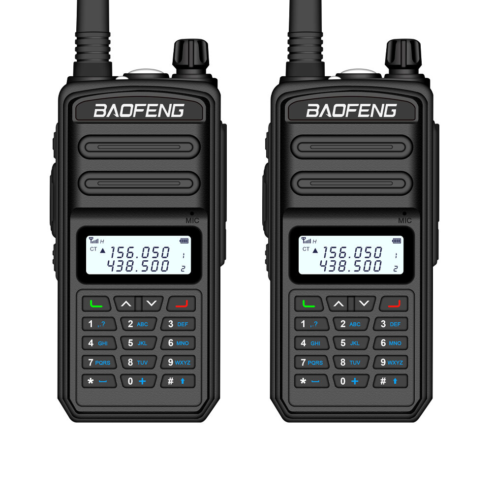 

2 шт. BAOFENG BF-S5plus 5 Вт 1800 мАч IP67 Водонепроницаемы UV двойной Стандарты двусторонний портативный Радио Walkie T