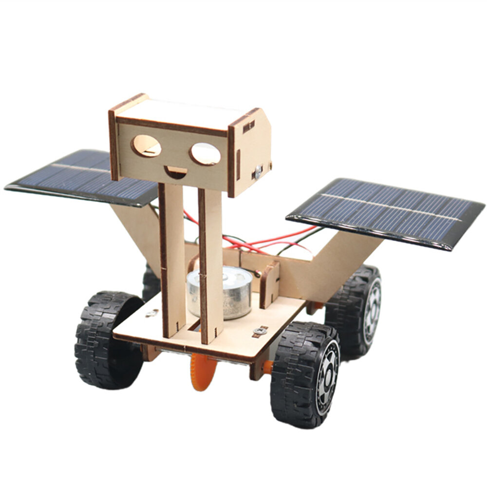 Imagen de Kit de Juguete Educativo de Coche Lunar Solar DIY de Madera con Energía Solar para Niños Estudiantes de Ciencias