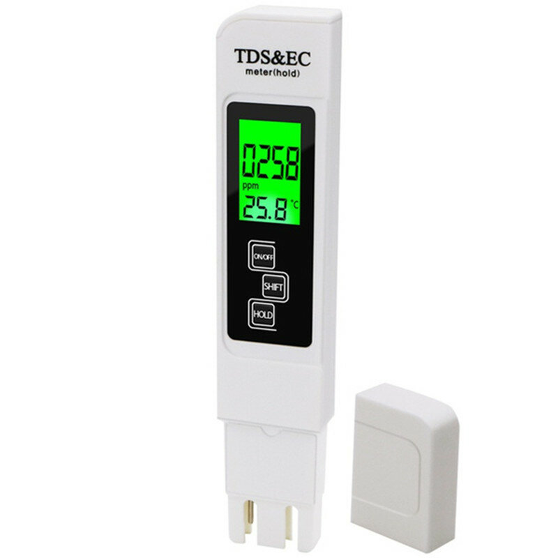 High Accuracy TDS Meter Digital Water Tester 0-9990ppm TDS EC LCD Water Purity PPM Aquarium Filter