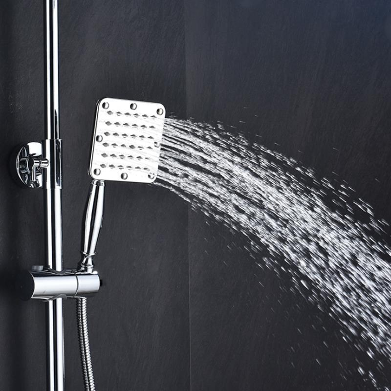 Stainless Steel Square Shape Silicone Water Outlet Bathroom Rainfall Shower Head