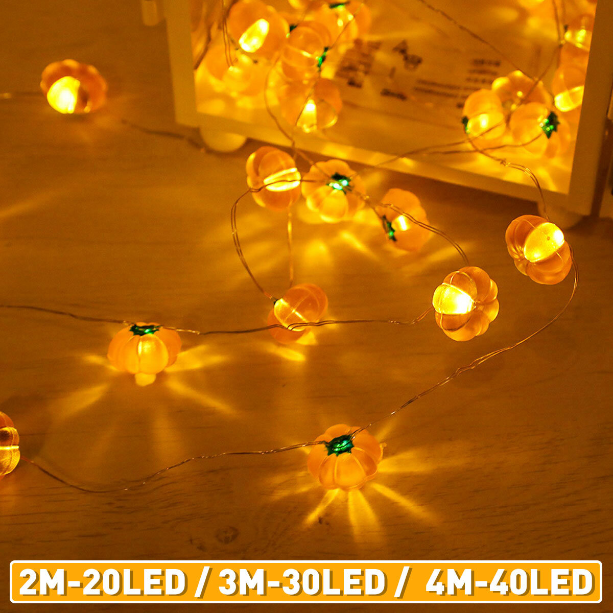 

2M/3M/4M LED Pumpkin String Light 8 Modes Waterproof Outdoor Party Holiday Fairy Lamp for Garden Home Decor