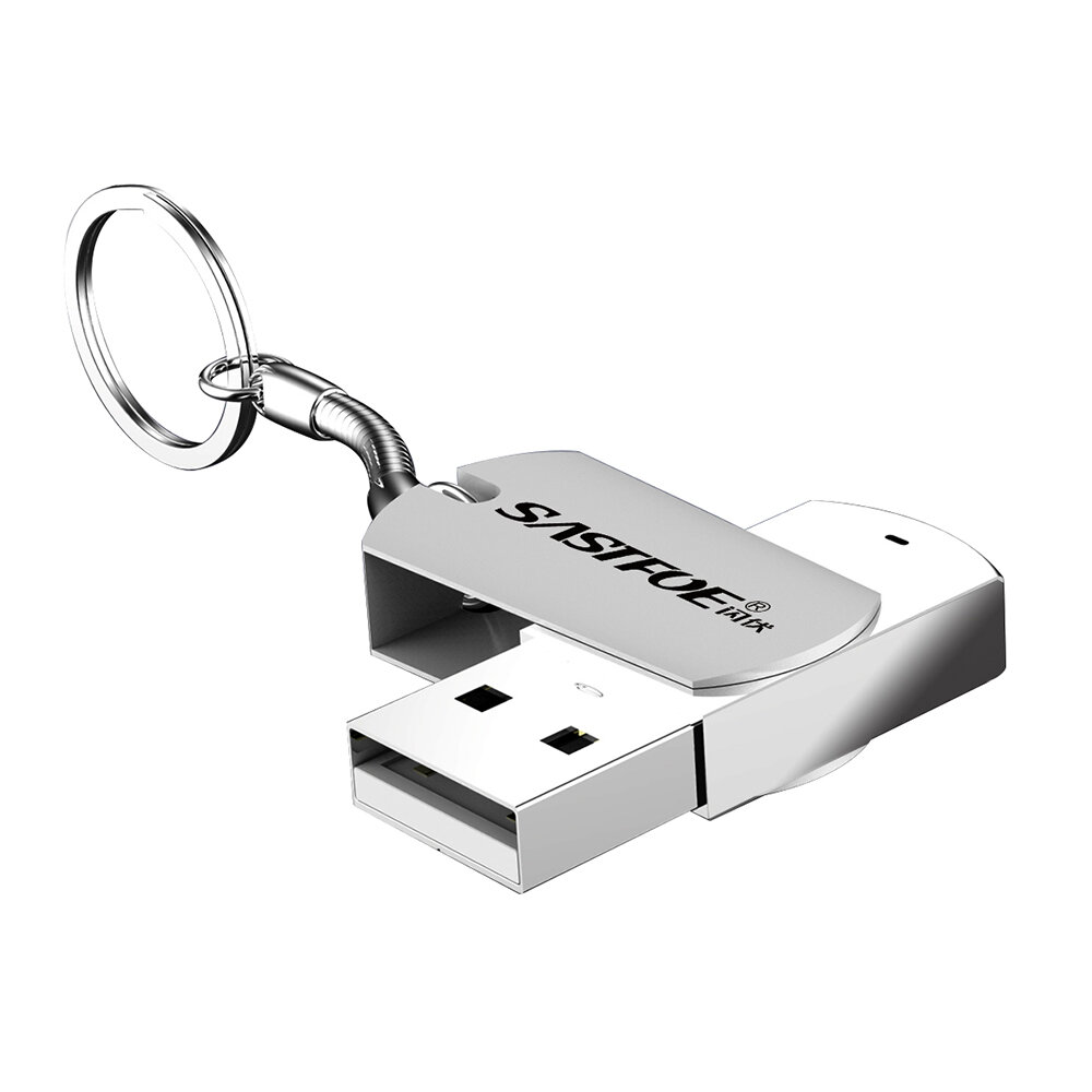 SASTFOE U4 128GB USB 2.0Flashドライブアルミニウム合金ペンドライブUSBメモリディスク（キーリング付き）