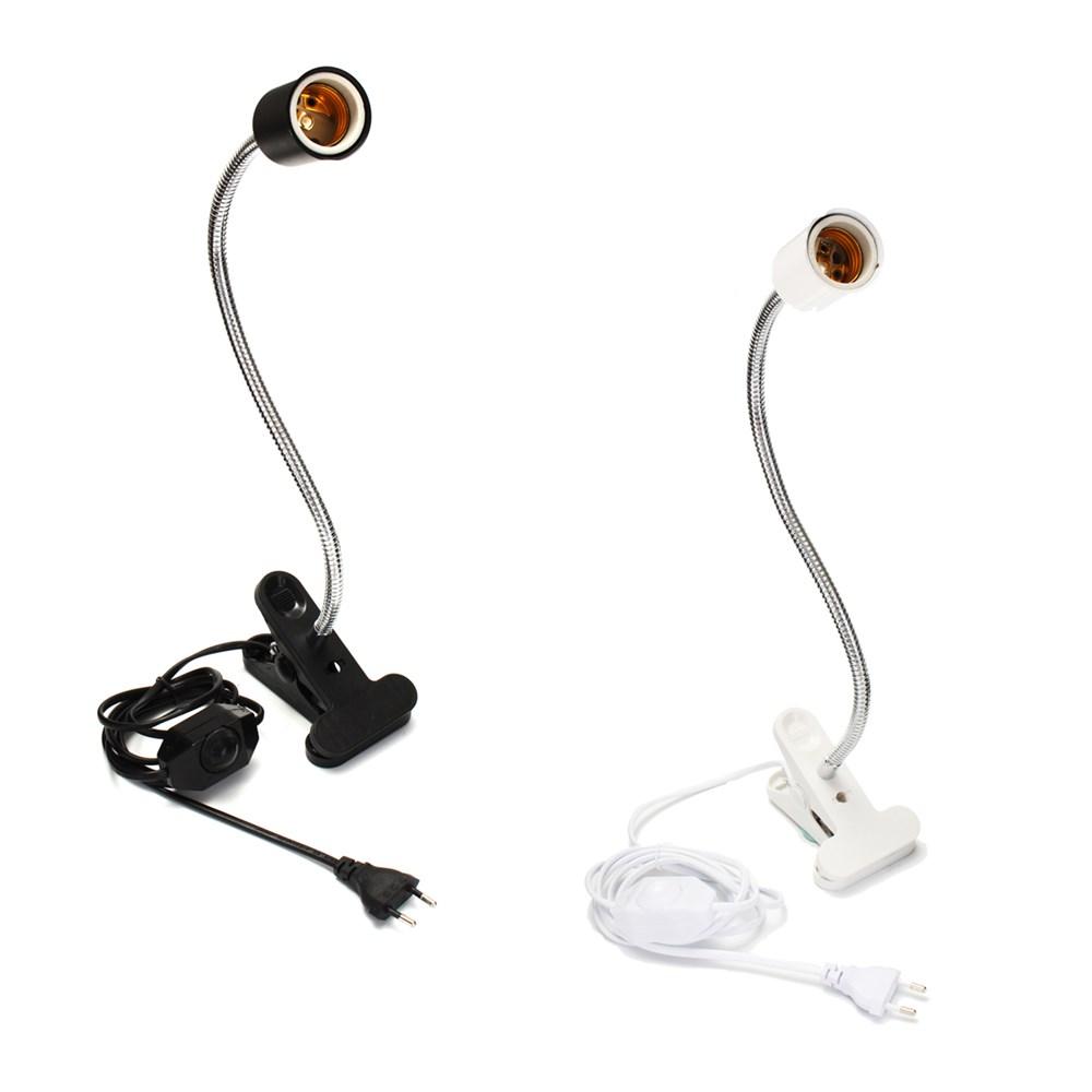 20 CM E27 Flexibele Lamp Adapter Lamphouder Socket met Clip Dimmen Schakelaar EU US Plug voor Pet Li