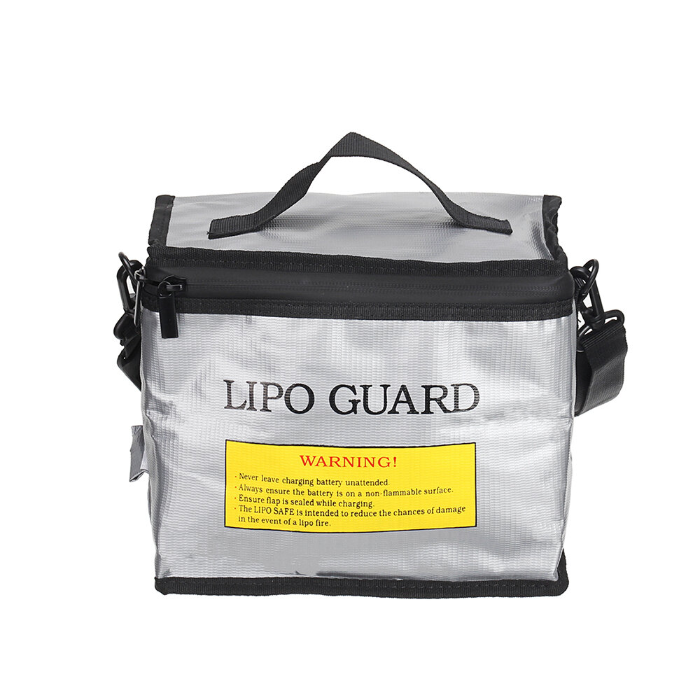 

Explosion-proof Bag Fireproof Waterproof Lipo Battery Safety Storage Bag With Battery Cable Side Exit 215*145*165mm