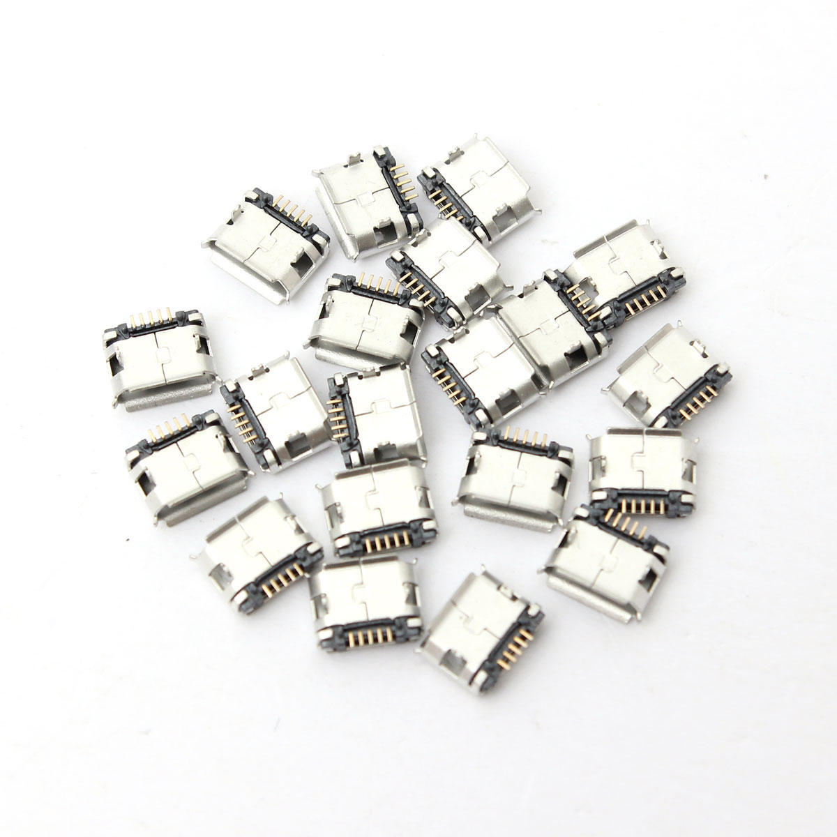 20 stks Micro USB Type B Vrouw Socket 5 Pin SMT SMD DIP Jack Connector Poort