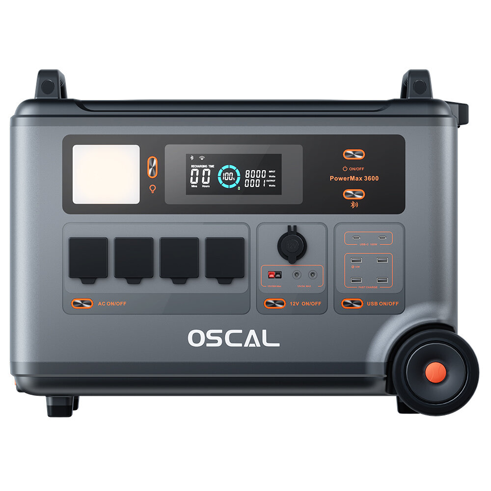 

[EU Direct] Blackview Oscal PowerMax 3600 Portable Power Station 3500 Cycles LifePO4 Battery Solar Generator 3600W AC Ou