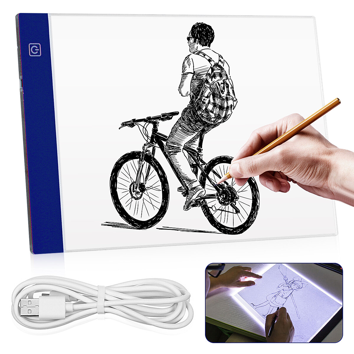 Ultradunne A4 LED Light Pad Kunstenaar USB LED Tekentafel Pad Kopie Tafel Schilderij Tekening Schrij