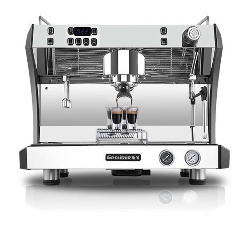 GeMiLai CRM3100D 3200W Italian Semi automatic Coffee Machine 9 Bar Pressure Stainless Steel Large Capacity Steam Boiler