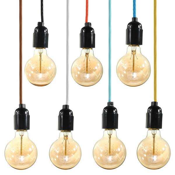 E27 Industrial Vintage Pendant Lamp Edison Bulb Socket Hanging