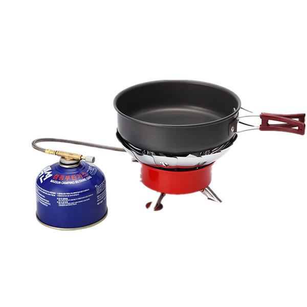 AOTU 1.7L Outdoor Camping Picnic Set Non-stick Pot Portable Picnic Skillet Frying Pan Tableware Cookware