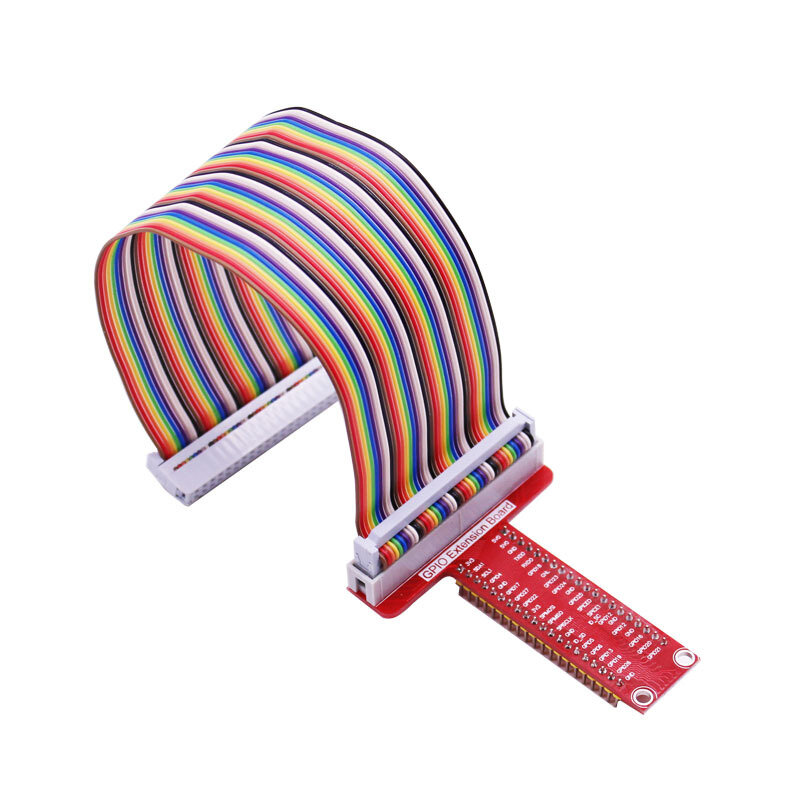

YAHBOOM® High-quality T-shape Expansion Board + 40Pin GPIO Flat Rainbow Ribbon Cable for Raspberry 4B/3B+/ZERO/W