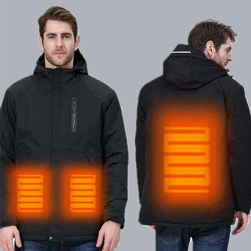 TENGOO Akıllı Isıtma Ceketi USB Güç Kaynağı Karbon Fiber Isıtma Üç Sıcaklık Sıcak Kış Isıtma Pamuklu Ceket