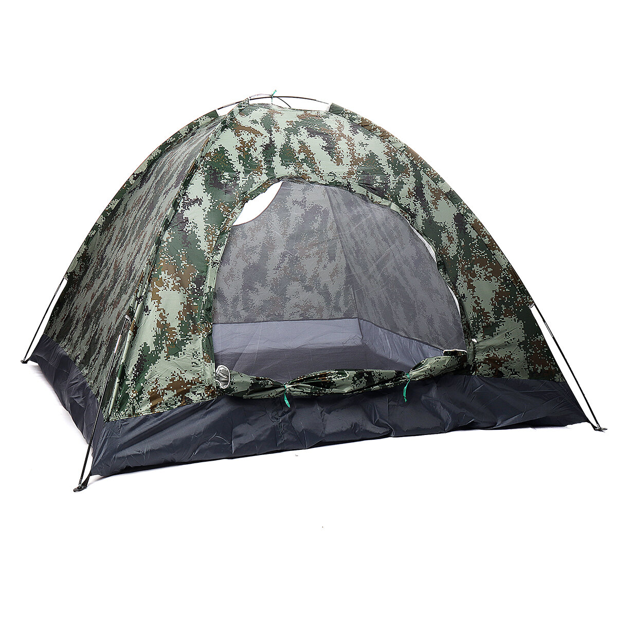 Tenda impermeável para 3-4 pessoas com porta redonda para camping e caminhadas, suprimentos para dormir ao ar livre.