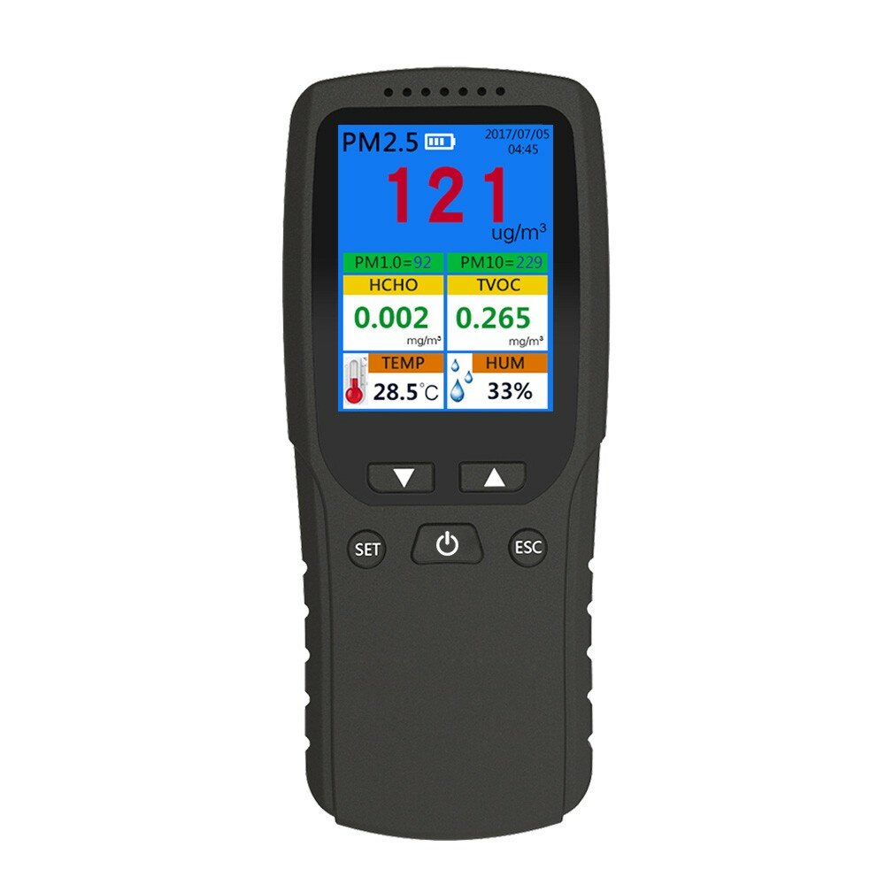 

Indoor Portable PM2.5 Detector Multifunctional Thermohygrometer Home LCD Digital Air Detector Intelligent Air Quality An
