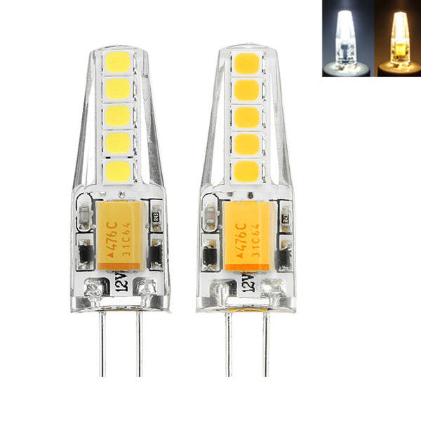 G4 2W 2835 Dimmable 10 LEDs Warmes weißes weißes LED-dekoratives Glühlampe AC12V