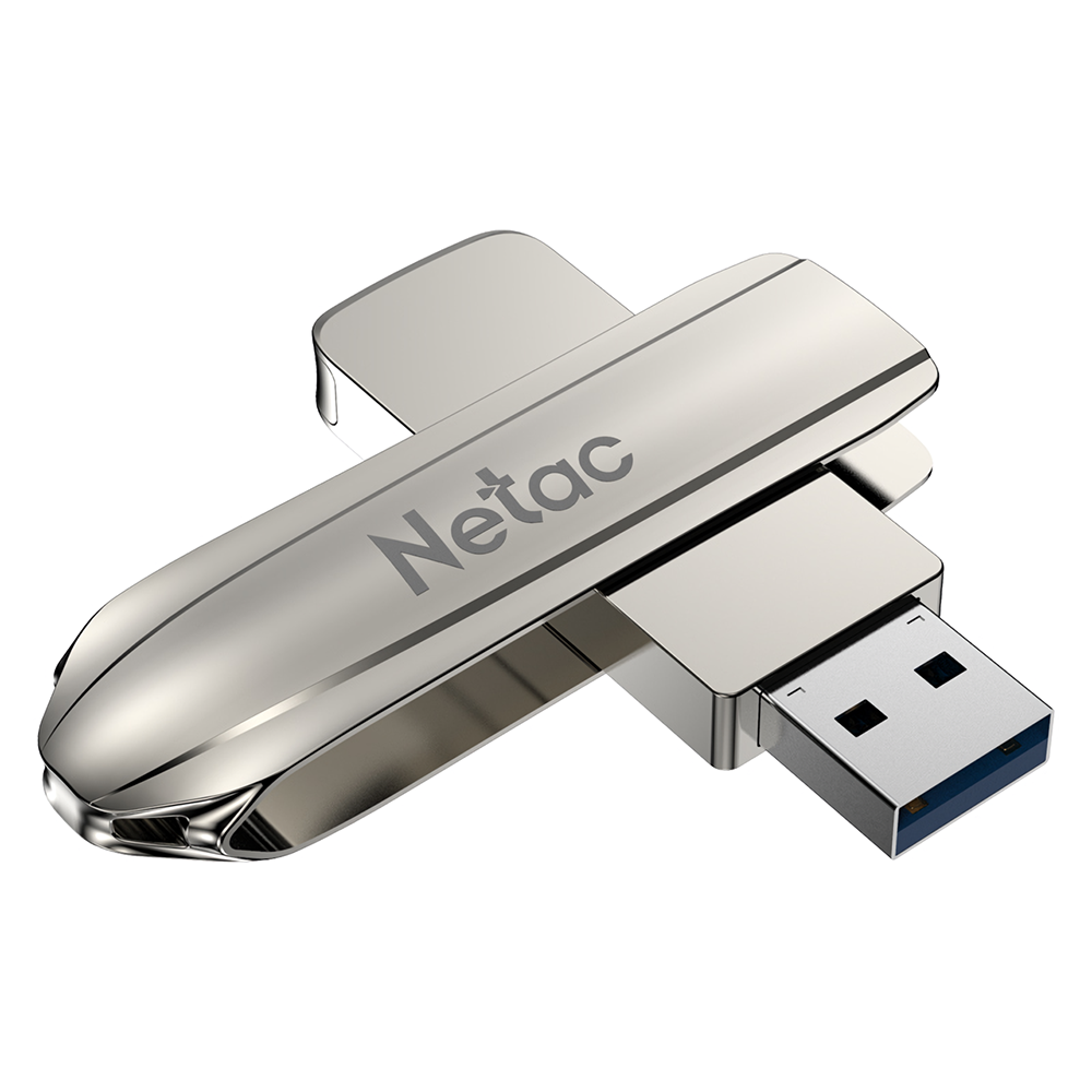 Netac U389 USB3.2 Flash Drive 128G 256G Thumb Drive Zinc Alloy Solid State U Disk 360? Rotatable 150