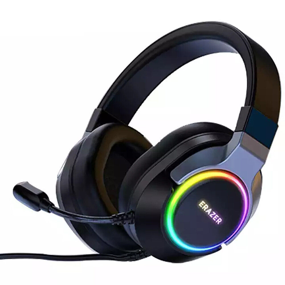 

Lenovo H5 Gaming Wired Headphone 50mm Dynamic Driver 7.1 Surround Sound RGB Light ENC Noise Cancelling 0.29KG Lightweigh