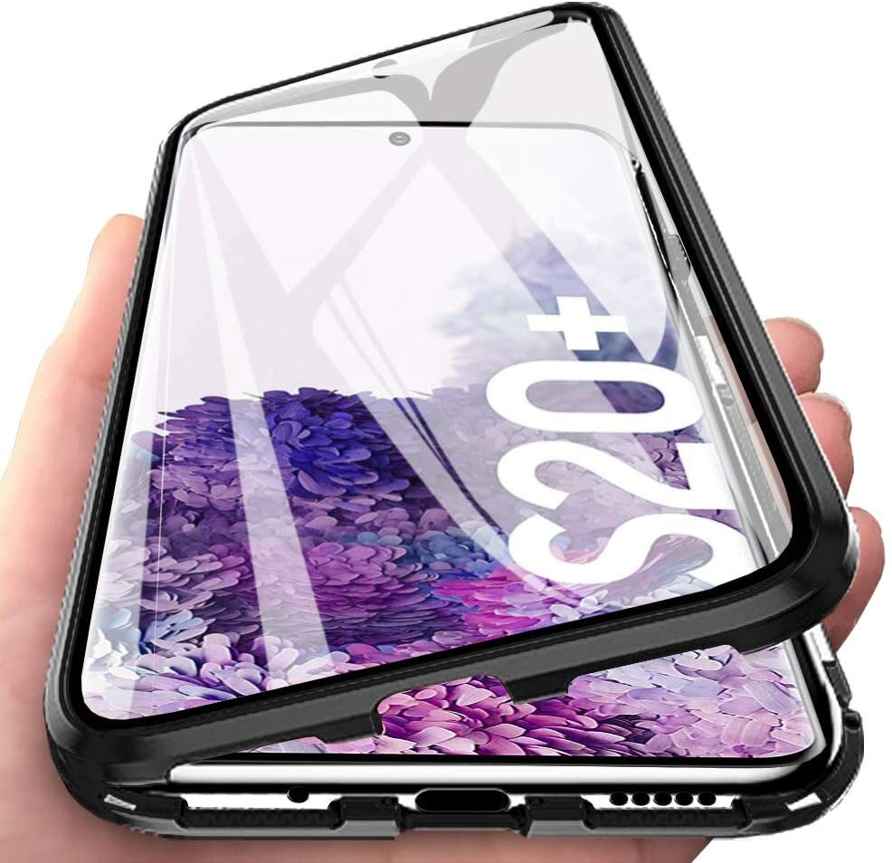 

Bakeey 360º Curved Magnetic Flip Double-sided 9H Tempered Glass Metal Full Body Protective Case for Samsung Galaxy S20+