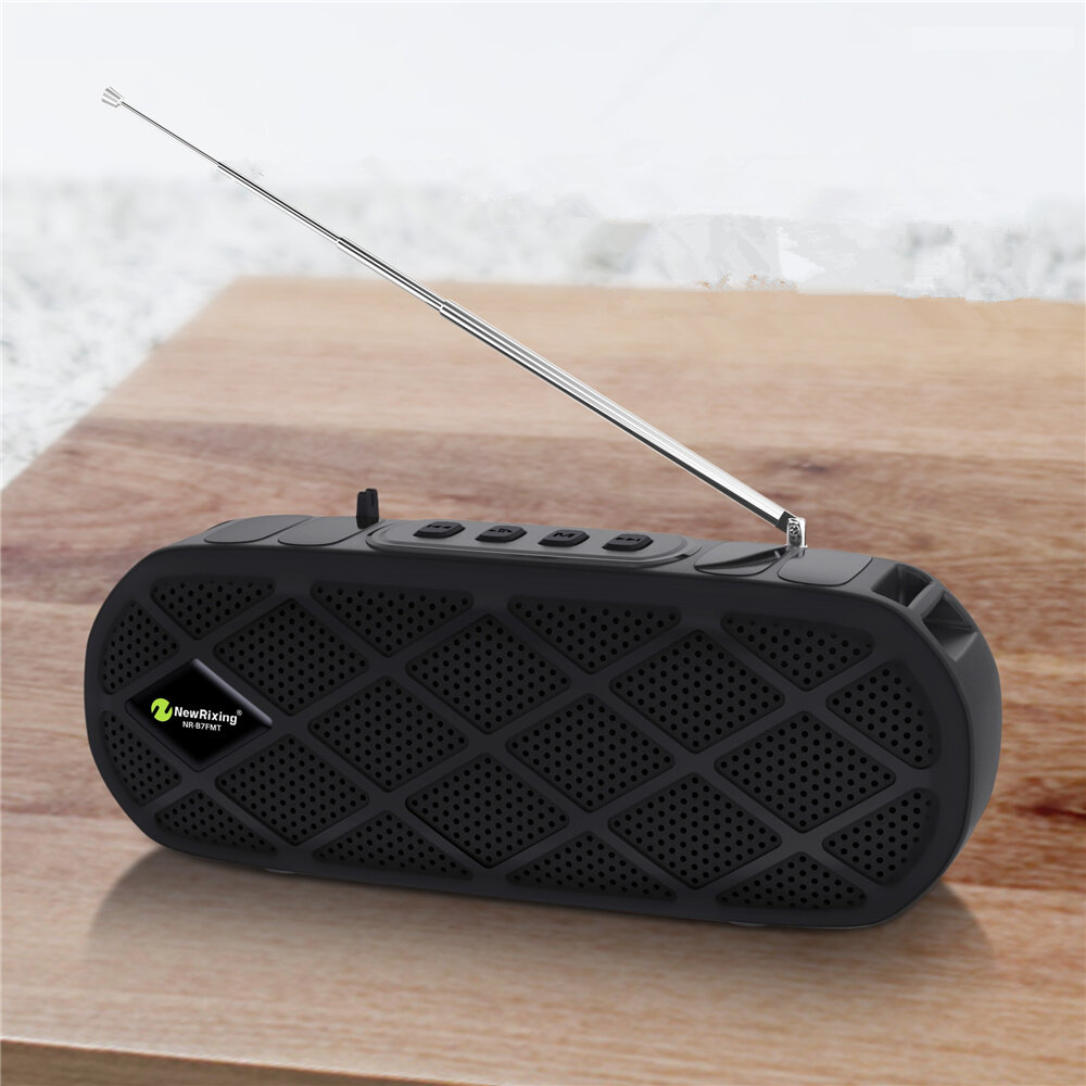 NewRixing NR-B7FMT Solar bluetooth 5.0 Subwoofer Outdoor Support TWS FM Radio TF Card HD Bass Stereo