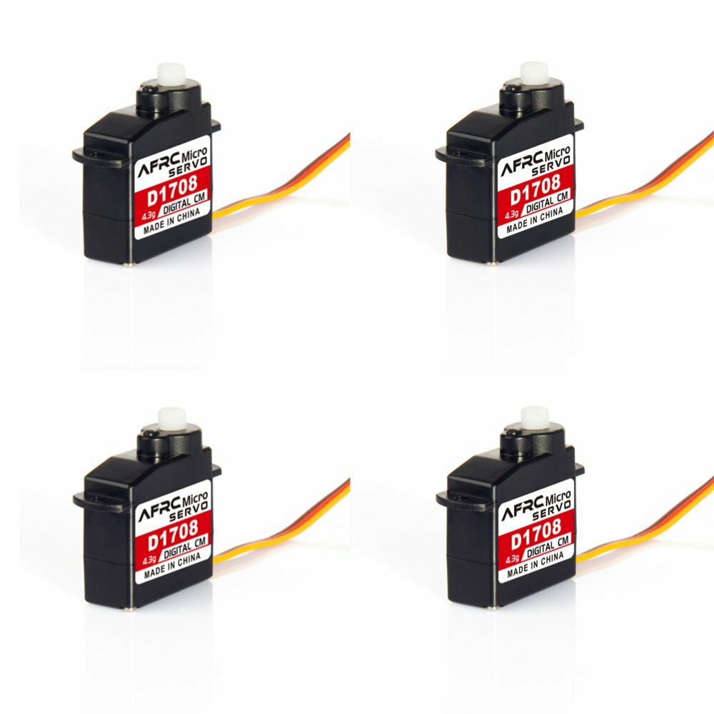 

4PCS AFRC D1708 4.3g Micro Plastic Gear Digital Servo With for JST 1.25 Plug For RC Airplane Helicopter Robots