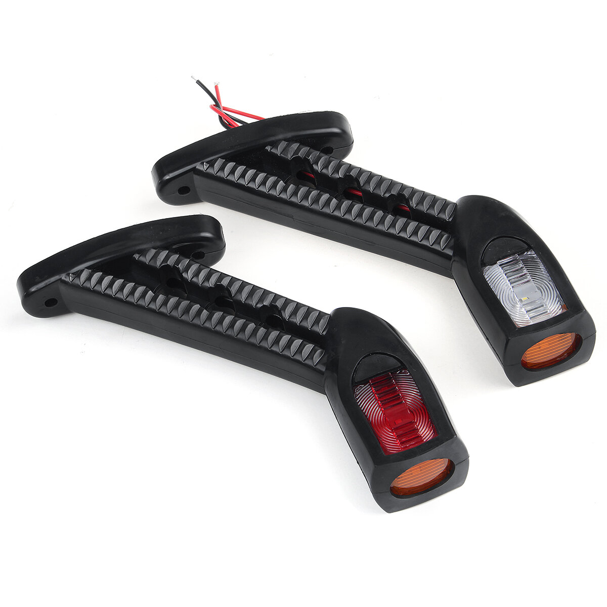 

2PCS 24V LED боковые габаритные огни контур Лампа красный белый Ambe для Авто грузовой прицеп