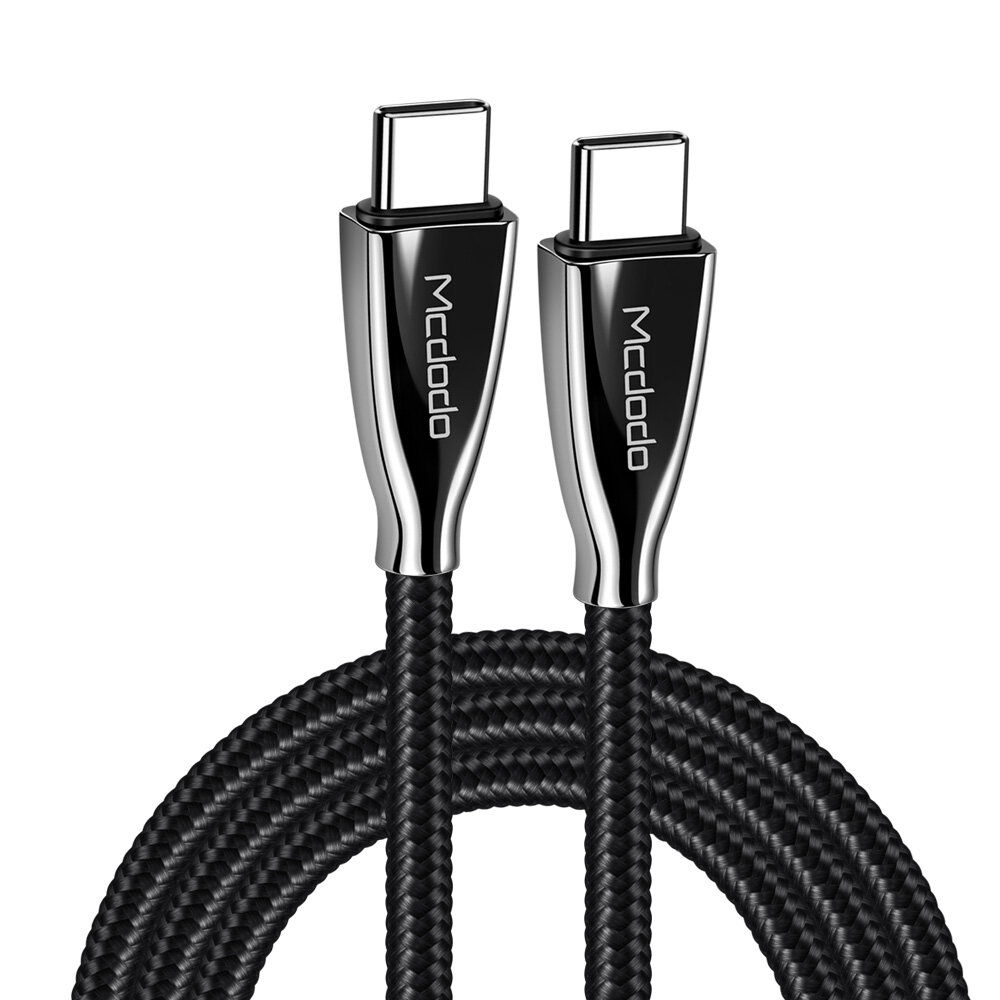 MCDODO CA-589 60W PD Type-C to Type-C Data Cable Nylon Braided 3A Fast Charging with LED Light for M