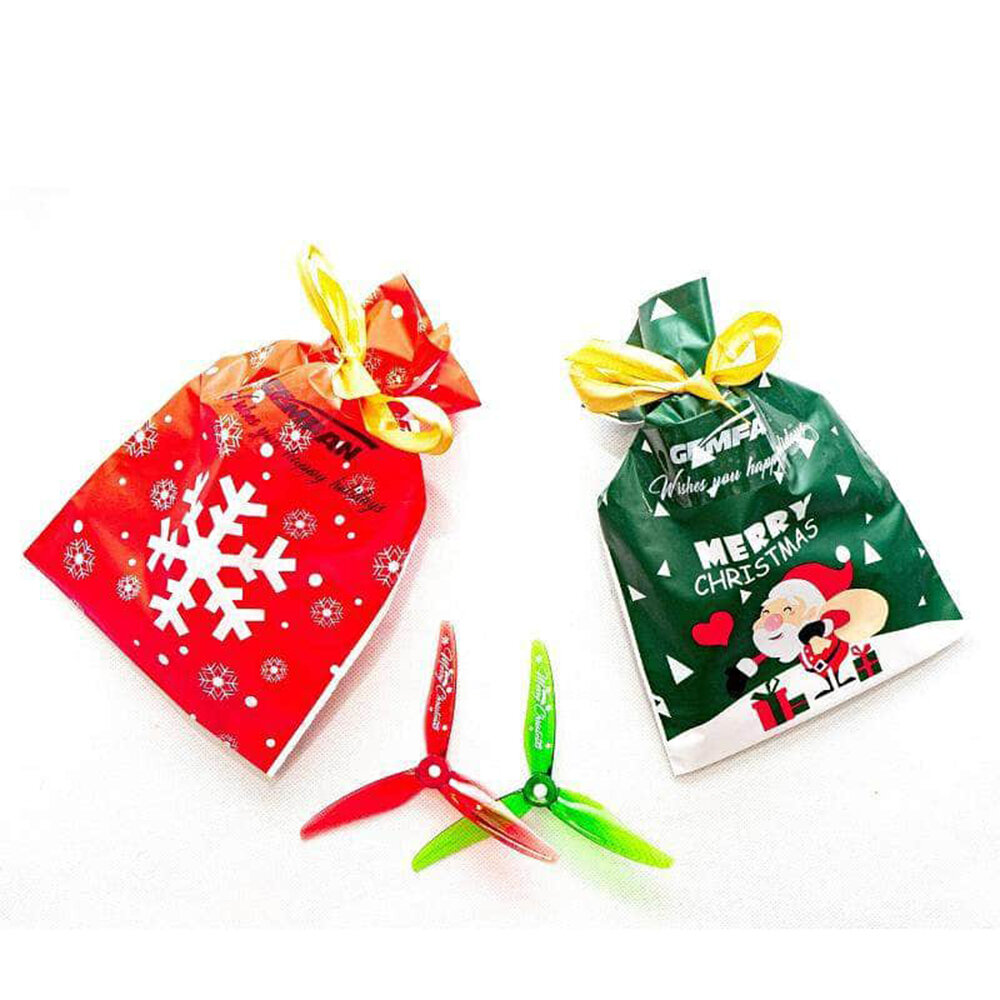 Gemfan Xmas Christmas Edition 4 PairsHurricane 51466 V2Durable 3-Blade 5 Inch Propeller for RC Drone