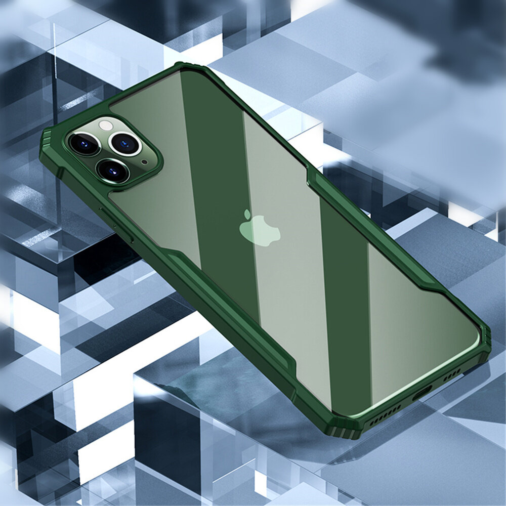 Bakeey for iPhone 11 6.1" Case with Bumpers Shockproof Anti-Fingerprint Transparent Acrylic Protecti