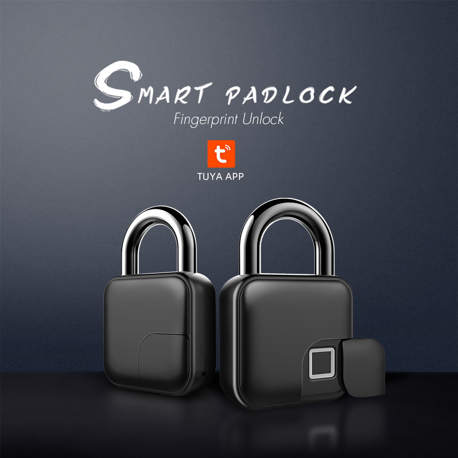 L3 Smart Keyless TUYA APP Fingerprint Padlock Usb Rechargeable Anti-Theft Security Lock Ip65 Waterproof Door Luggage Cas