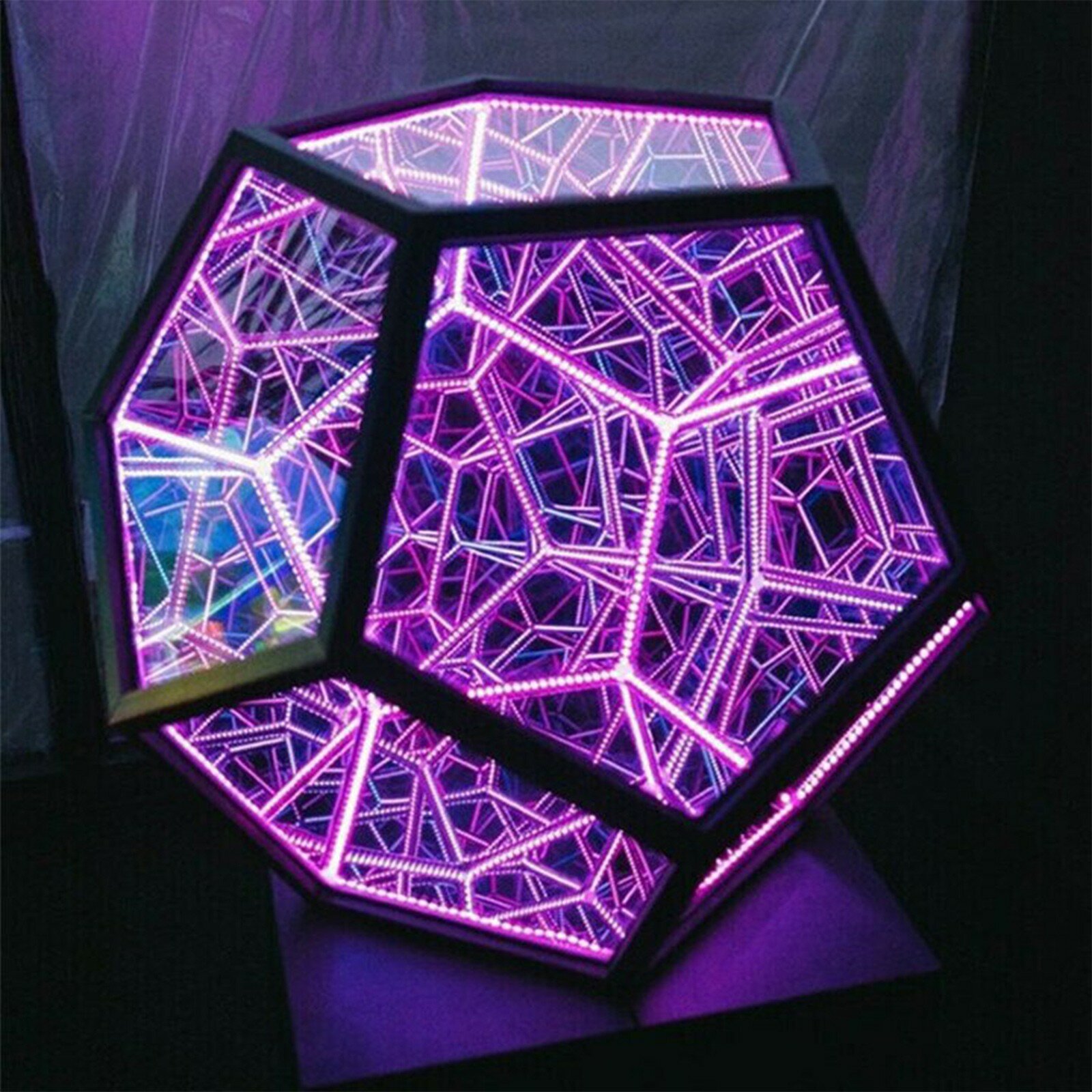 LED Night Light Infinite Dodecahedron Color Art Light Decor Novelty Christmas Gift Cool Technology Decoration Home Decor